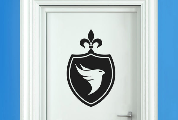 Bird In Shield Door Room Sticker