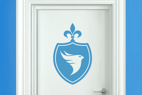 Bird In Shield Door Room Sticker