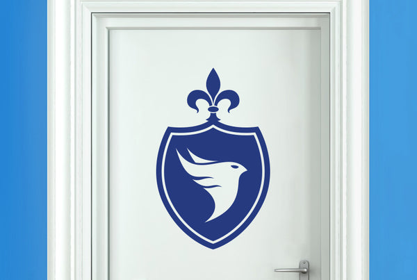 Bird In Shield Door Room Sticker