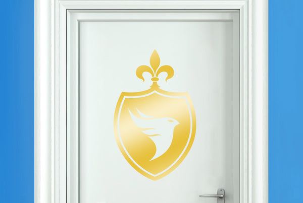 Bird In Shield Door Room Sticker