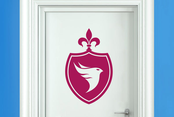 Bird In Shield Door Room Sticker