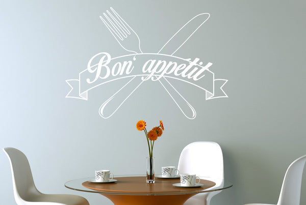 Bon Appetit Knife And Folk Wall Sticker