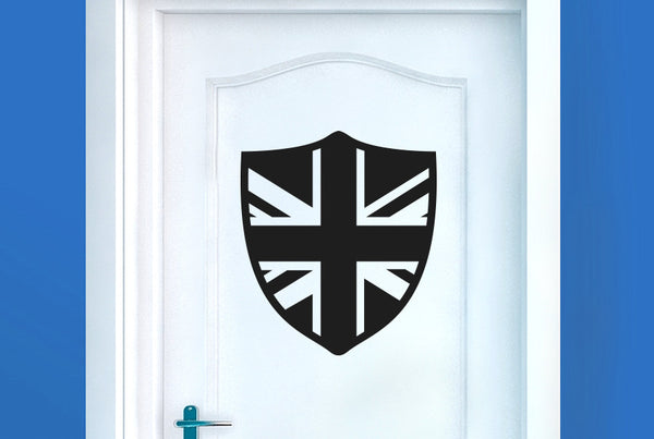 British Shield Door Room Sticker