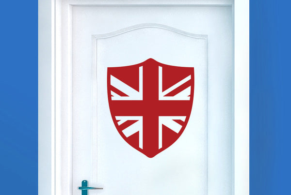 British Shield Door Room Sticker