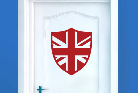 British Shield Door Room Sticker