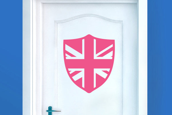 British Shield Door Room Sticker