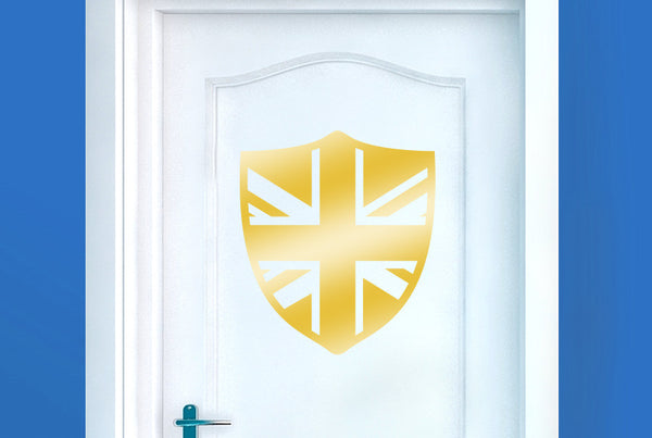 British Shield Door Room Sticker