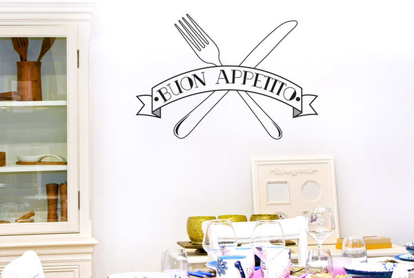 Buon Appetito Knife And Folk Wall Sticker