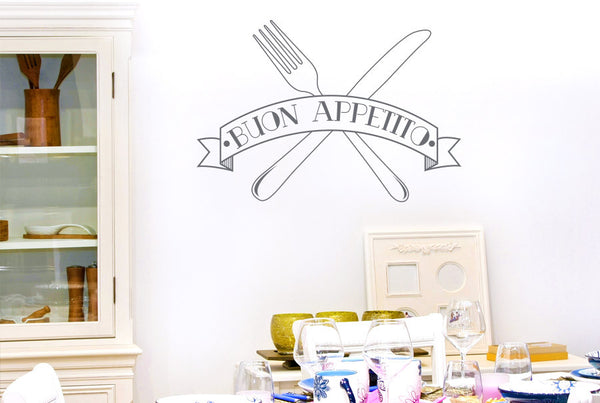 Buon Appetito Knife And Folk Wall Sticker
