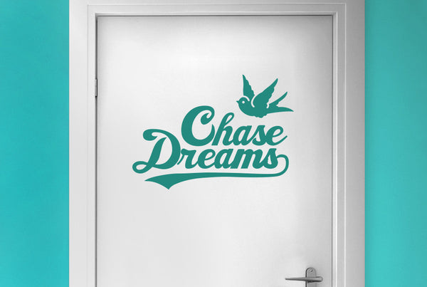 Chase Dreams With Cute Bird Door Room Sticker