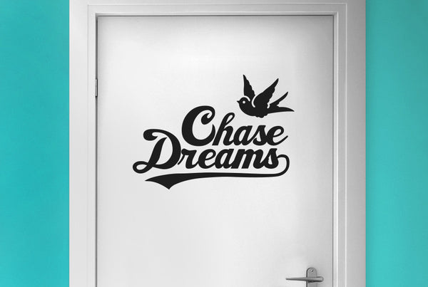 Chase Dreams With Cute Bird Door Room Sticker