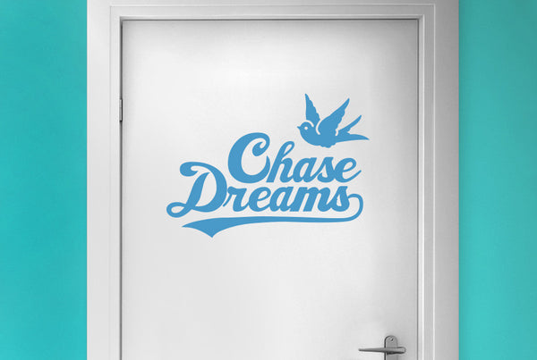 Chase Dreams With Cute Bird Door Room Sticker