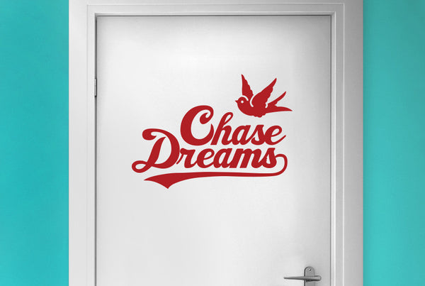 Chase Dreams With Cute Bird Door Room Sticker