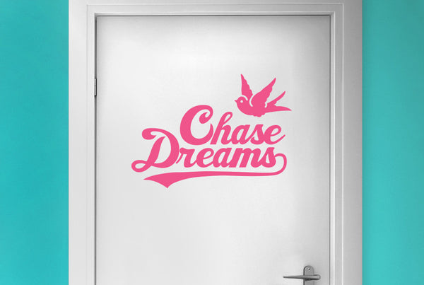 Chase Dreams With Cute Bird Door Room Sticker