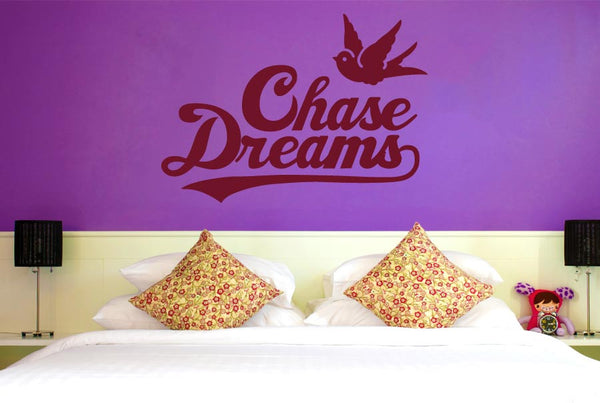Chase Dreams With cute Bird Wall Sticker