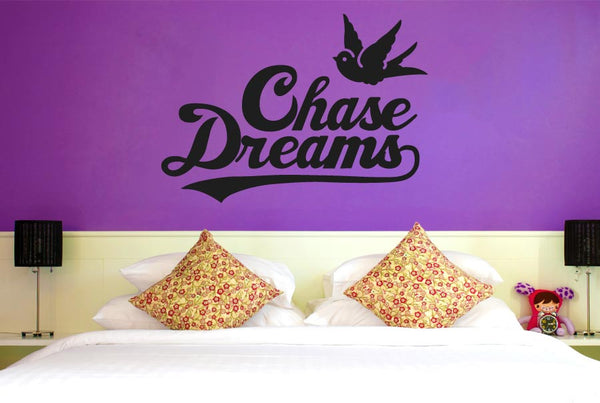 Chase Dreams With cute Bird Wall Sticker