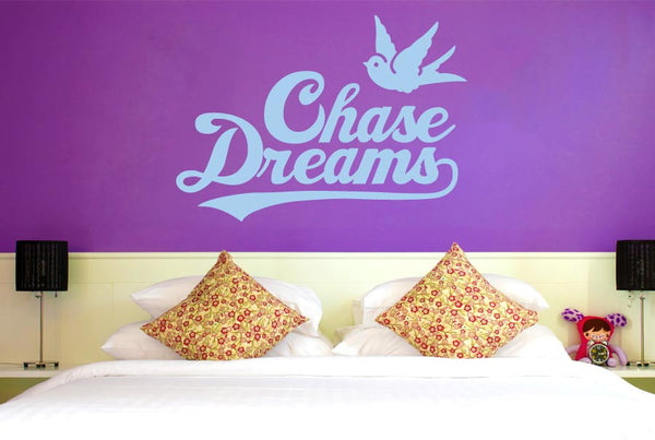 Chase Dreams With cute Bird Wall Sticker