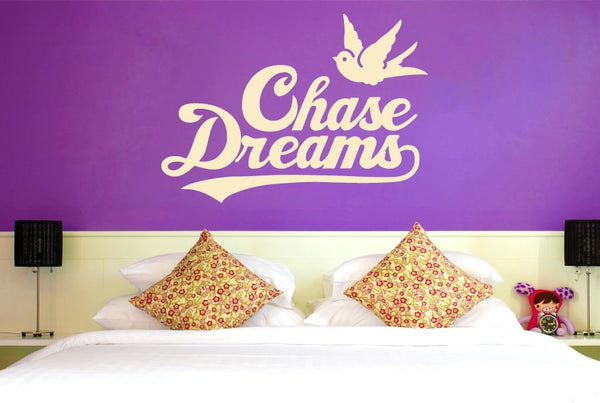 Chase Dreams With cute Bird Wall Sticker