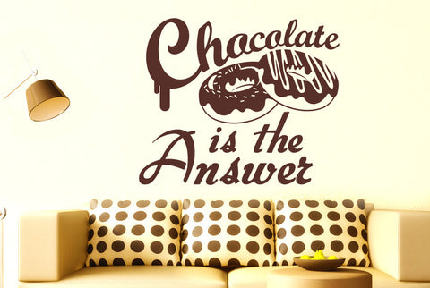 Chocolate Is The Answer Wall Sticker