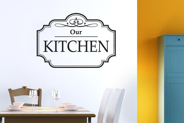 Classic Our Kitchen Sign Wall Sticker