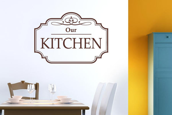 Classic Our Kitchen Sign Wall Sticker