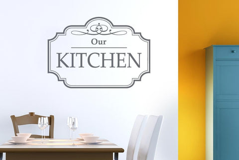 Classic Our Kitchen Sign Wall Sticker