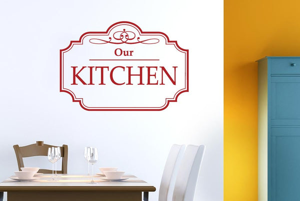 Classic Our Kitchen Sign Wall Sticker