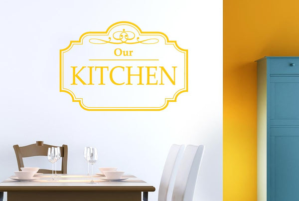 Classic Our Kitchen Sign Wall Sticker