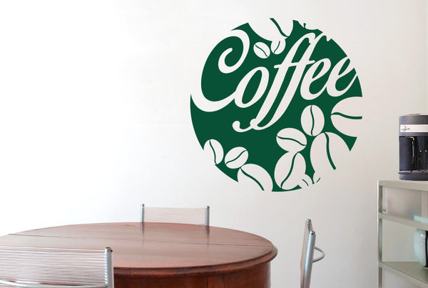 Coffee Beans Sign Wall Sticker