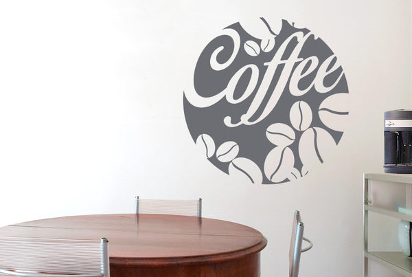 Coffee Beans Sign Wall Sticker