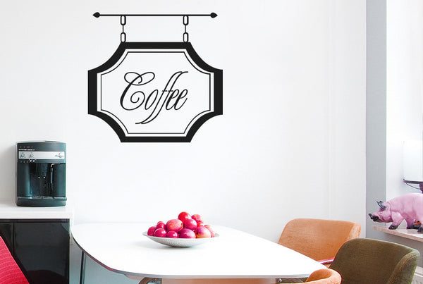 Coffee Shop Sign Wall Sticker