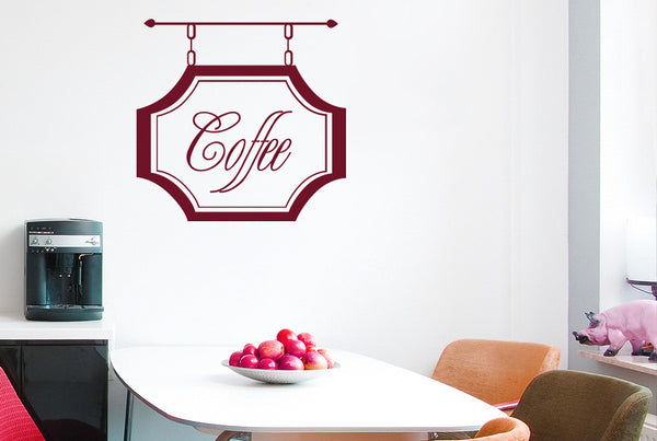 Coffee Shop Sign Wall Sticker