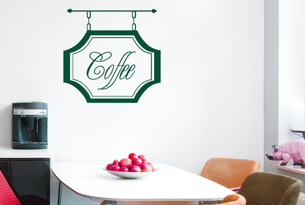 Coffee Shop Sign Wall Sticker