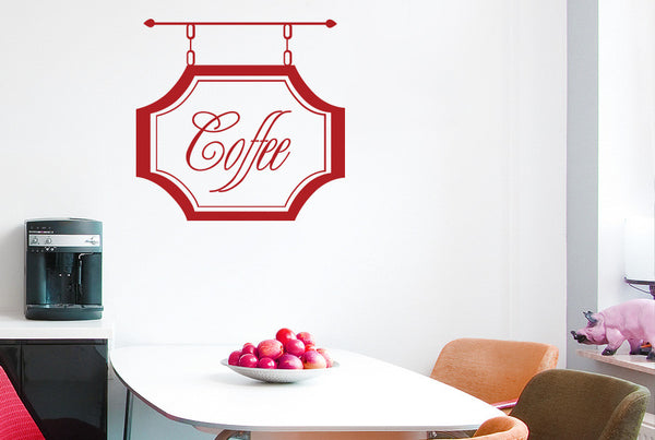 Coffee Shop Sign Wall Sticker