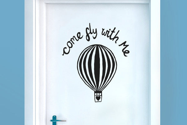 Come Fly With Me Door Room Sticker