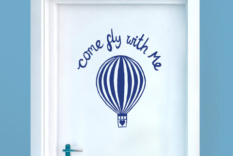 Come Fly With Me Door Room Sticker