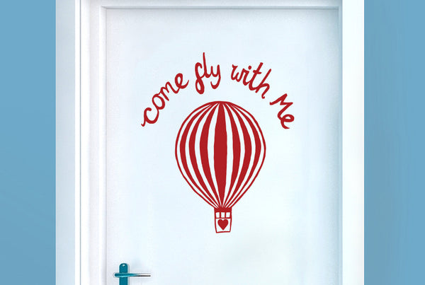 Come Fly With Me Door Room Sticker