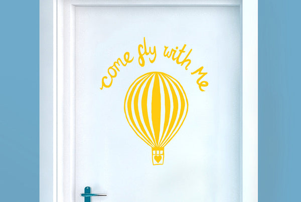 Come Fly With Me Door Room Sticker