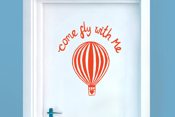 Come Fly With Me Door Room Sticker