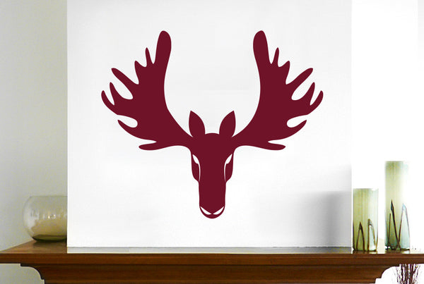 Cool Forward Facing Moose Head Wall Sticker