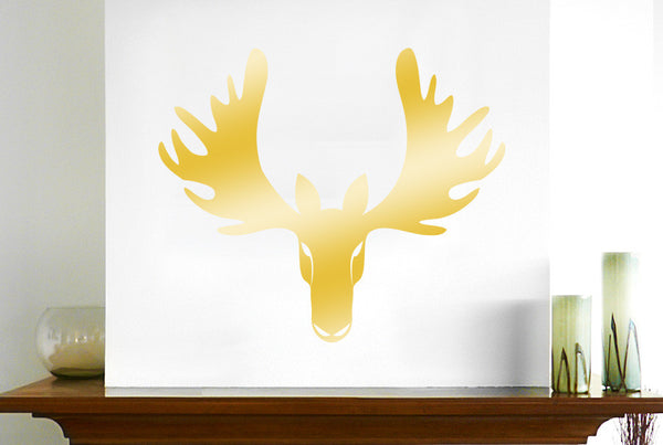 Cool Forward Facing Moose Head Wall Sticker