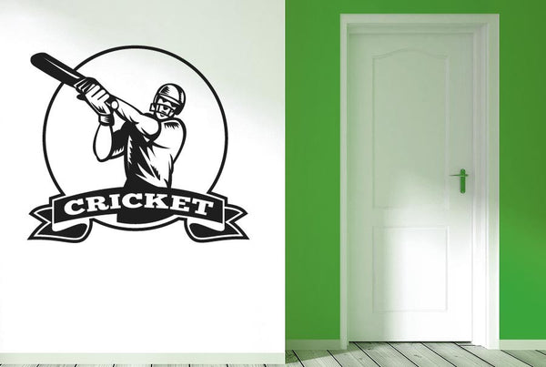 Cricket Player Wall Sticker