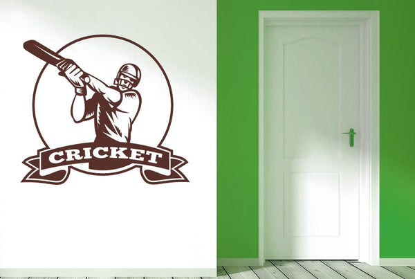 Cricket Player Wall Sticker