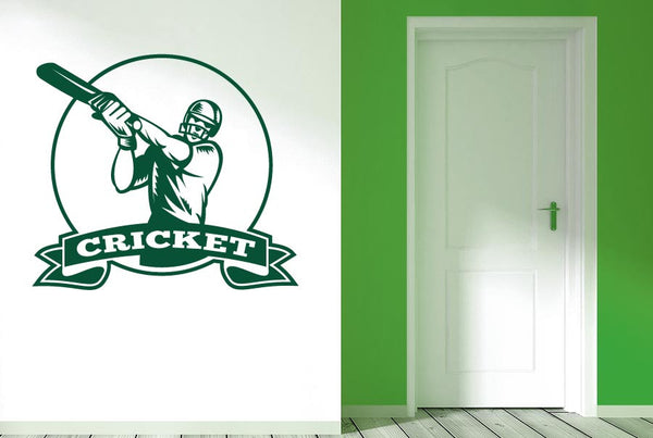 Cricket Player Wall Sticker