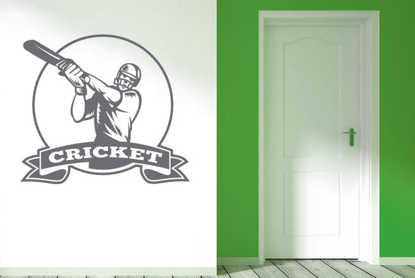 Cricket Player Wall Sticker
