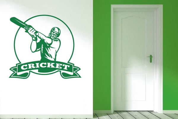 Cricket Player Wall Sticker