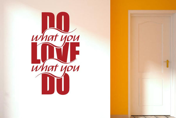 Do What You Love What U Do Intertwined Wall Sticker