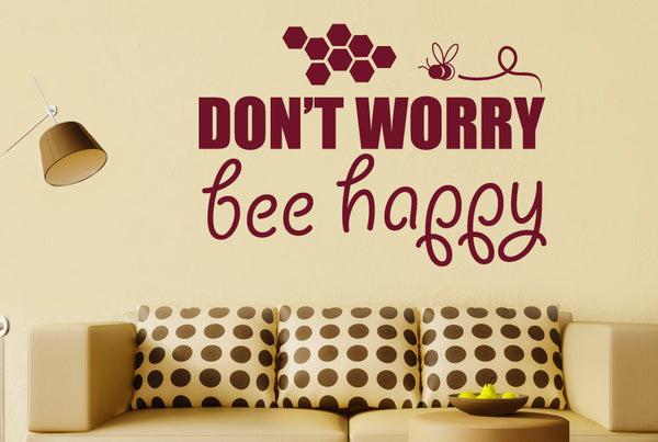 Dont Worry Bee Happy Wall Sticker