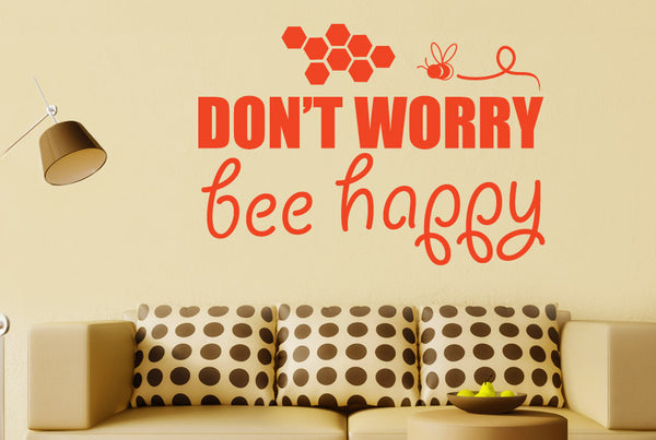 Dont Worry Bee Happy Wall Sticker