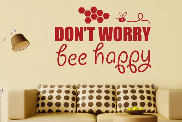 Dont Worry Bee Happy Wall Sticker